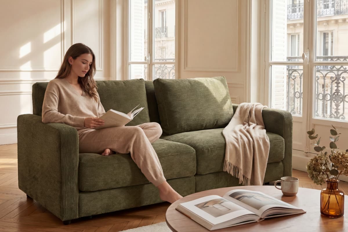 Nos astuces pour dénicher des canapés en velours côtelé pas chers