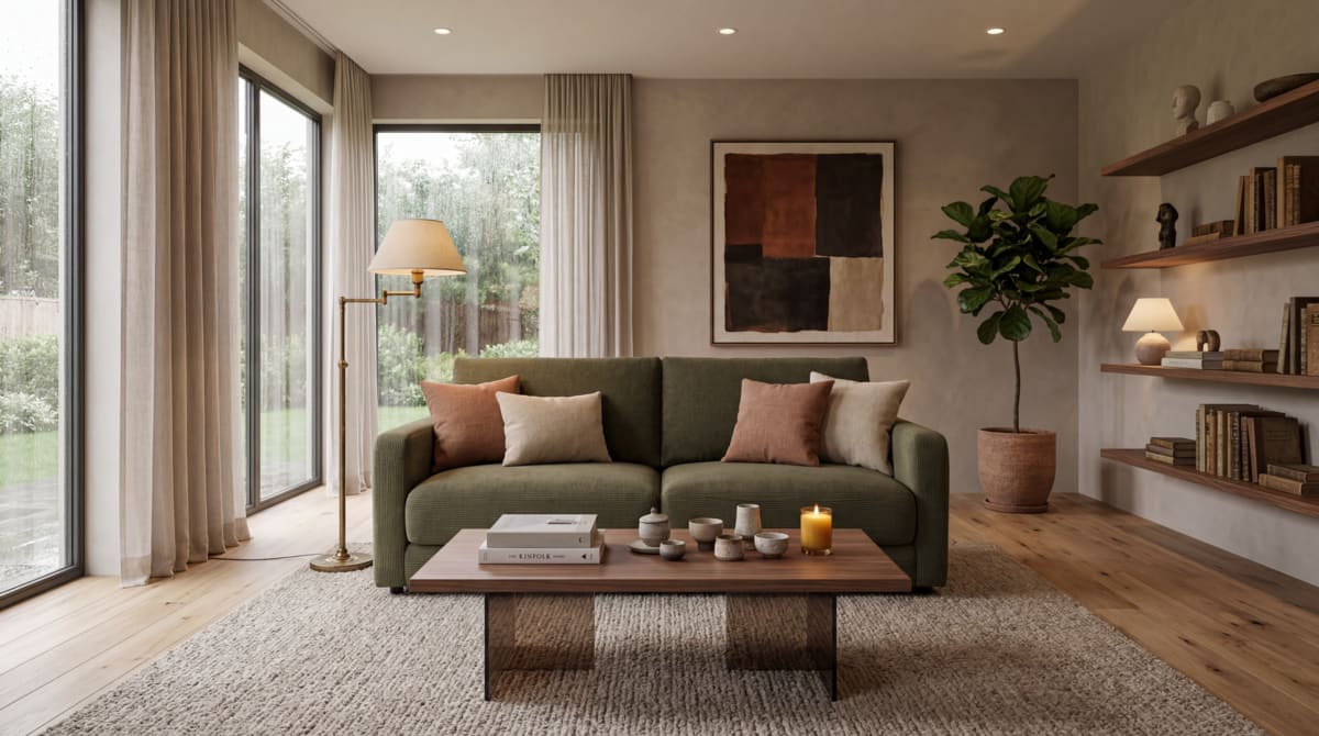Le canapé velours côtelé : une tendance au salon