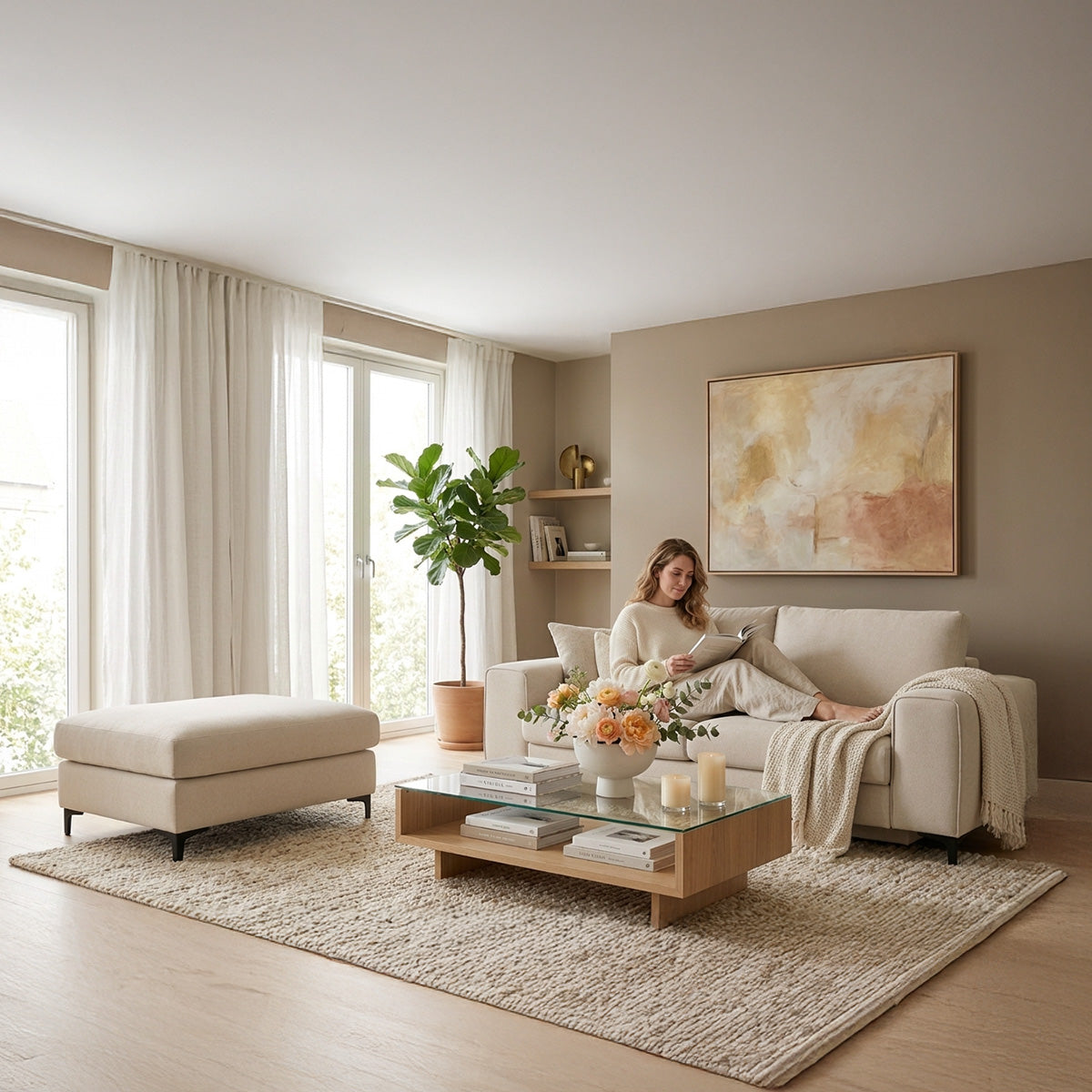 Grand pouf - Tissu - FIESOLE