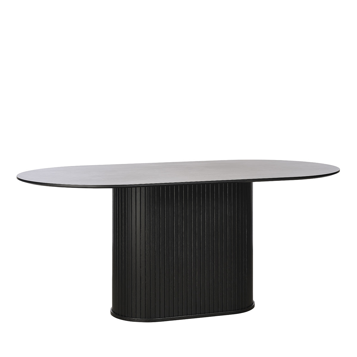 Table à manger ovale 6 personnes 180 cm - Bois - ALBA