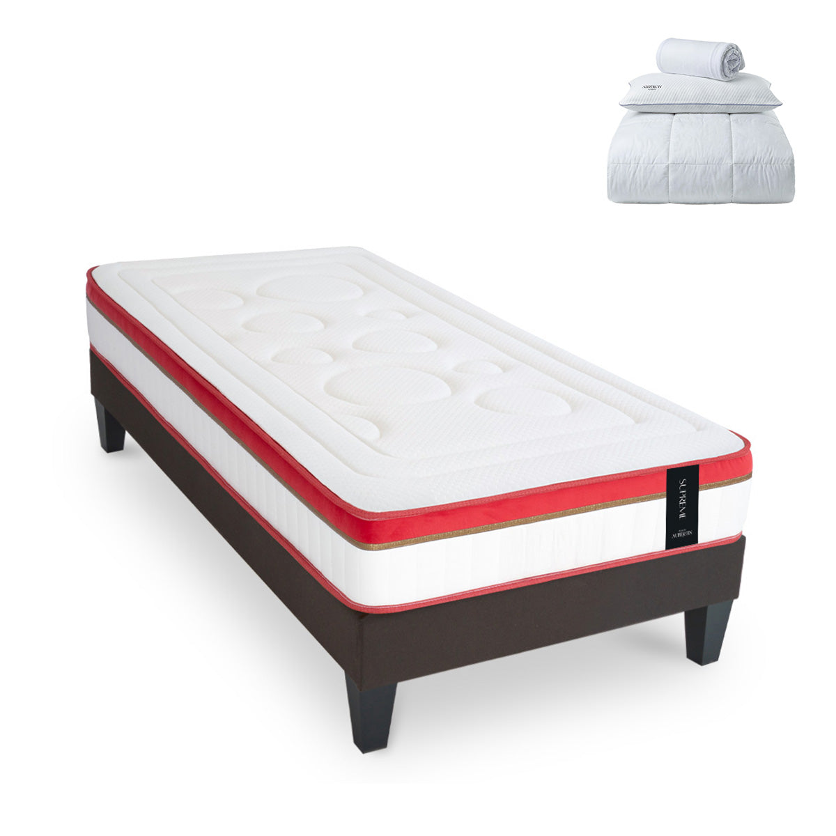 Ensemble literie SUPREME + accessoires - 24 cm d'épaisseur - Accueil ferme, soutien ferme