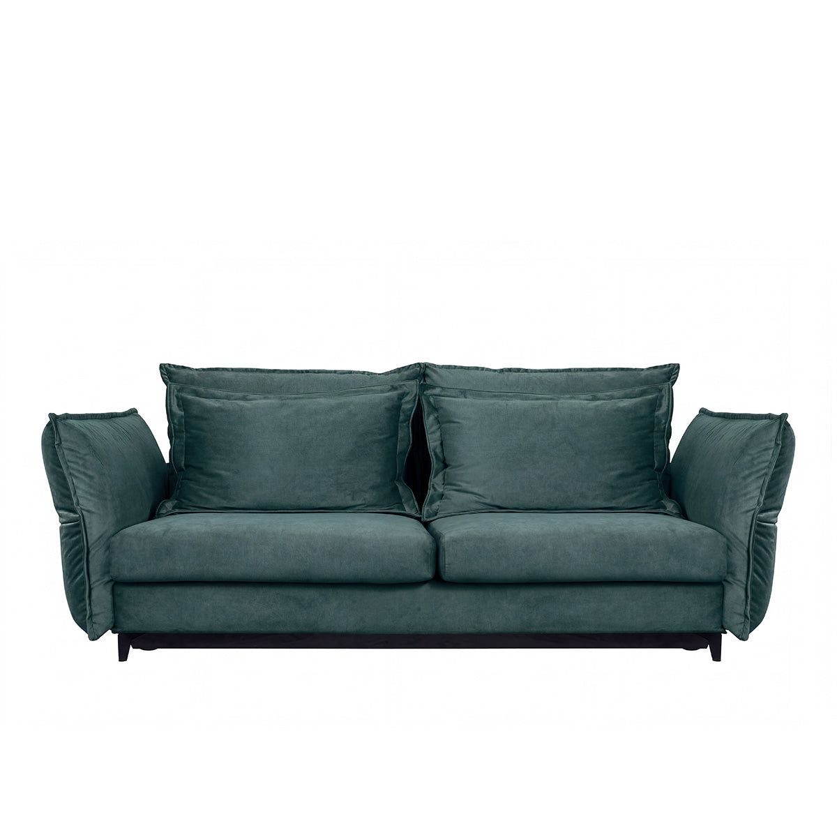 Canapé droit convertible - 3 places - Velours - VERDURO