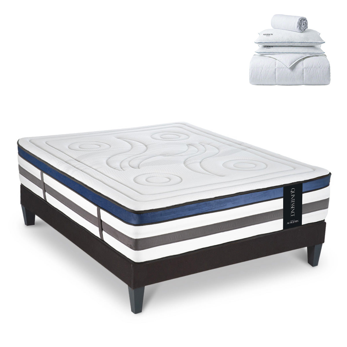Prêt-à-dormir QUINTESSENCE avec Sommier AURORE et Accessoires