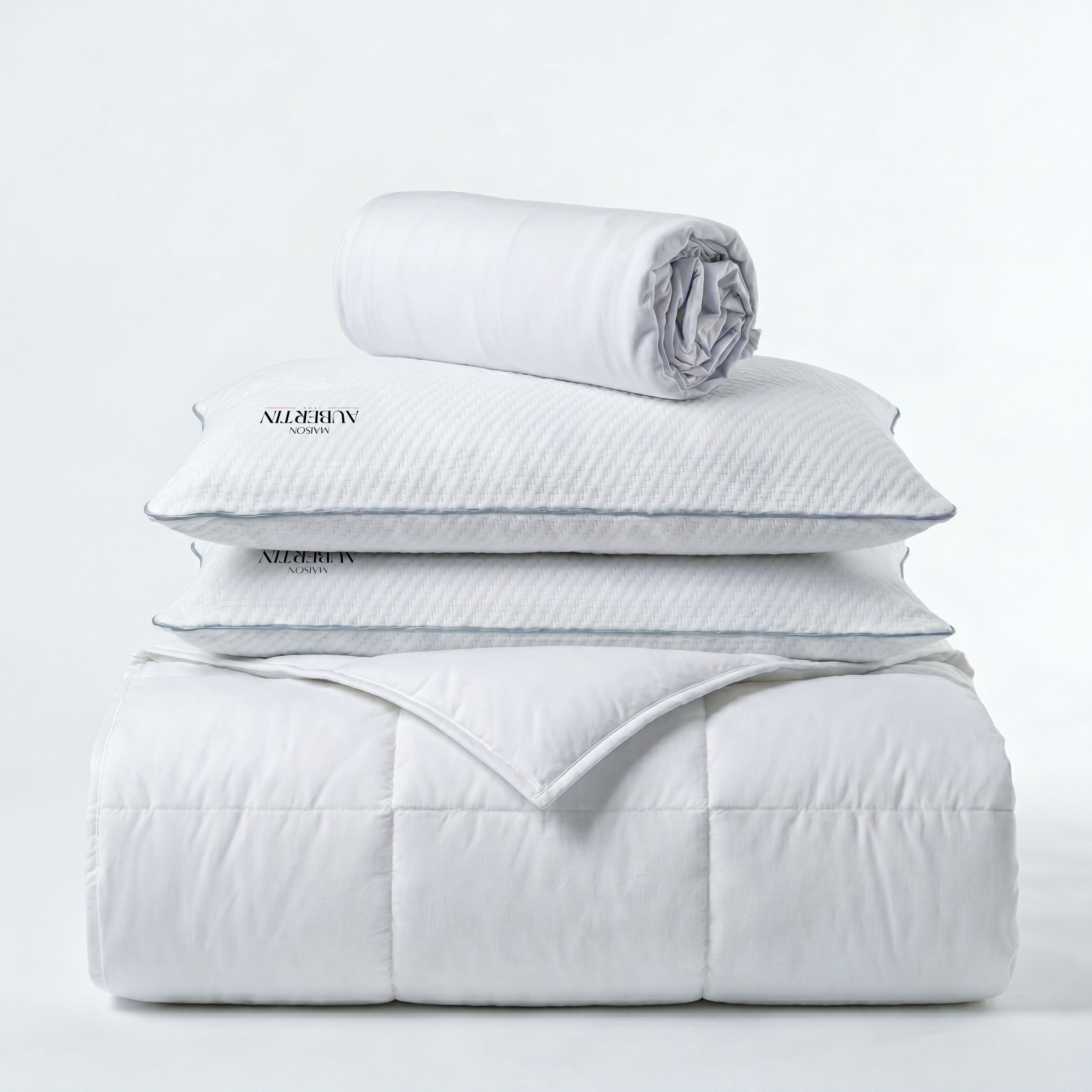 Prêt-à-dormir AUBERTIN avec Sommier AURORE et Accessoires
