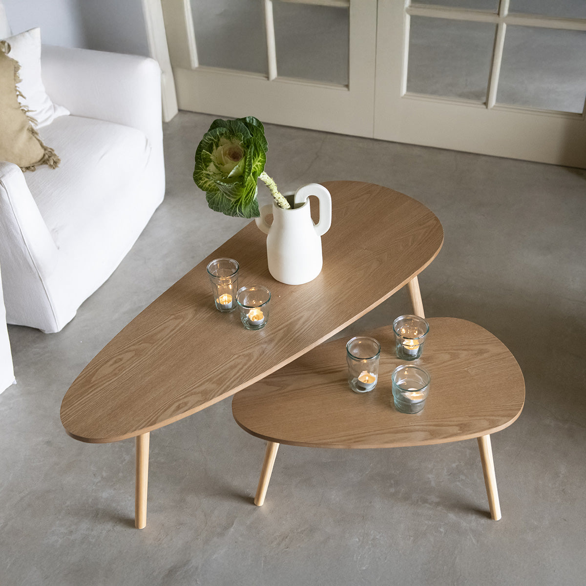 Tables gigognes (lot de 2) - Bois - AMALIA