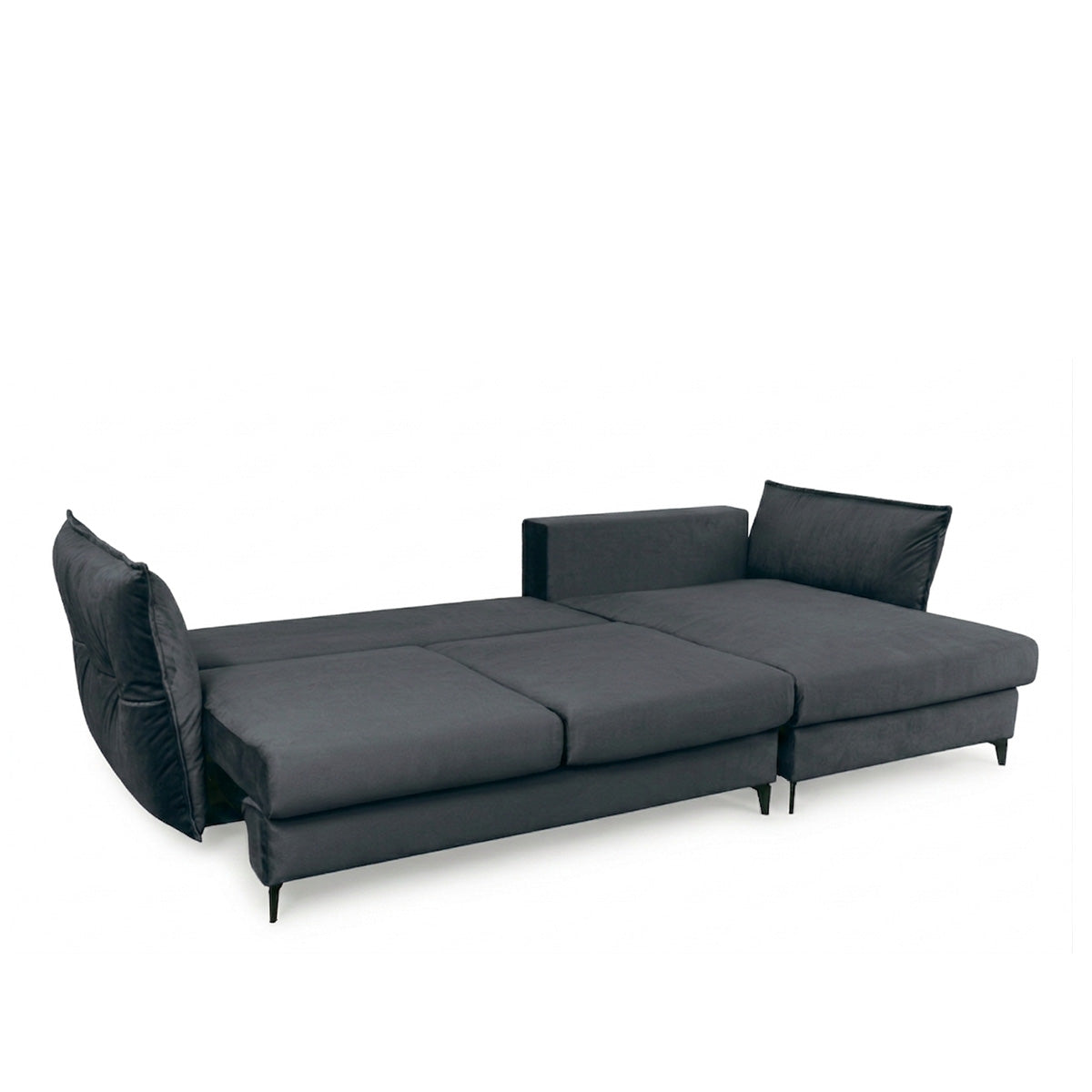 Canapé d'angle convertible - 3 places - Velours - VERDURO