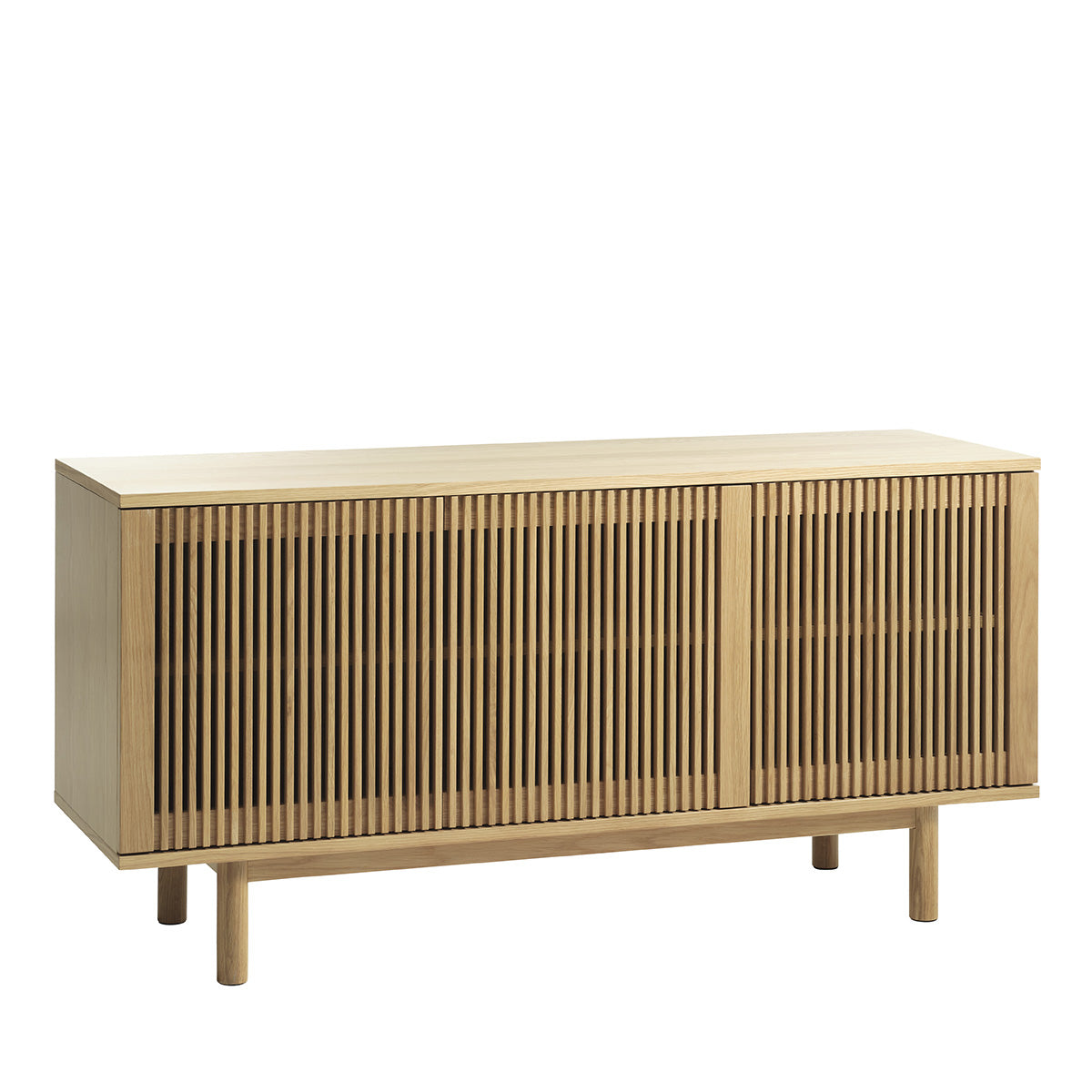 Meuble bas 143 cm 2 portes - Bois - PISA