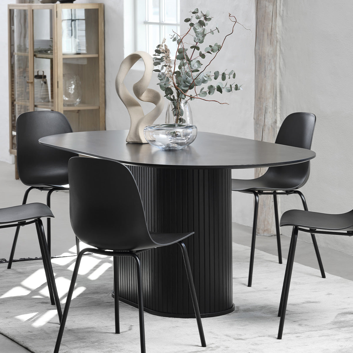 Table à manger ovale 6 personnes 180 cm - Bois - ALBA
