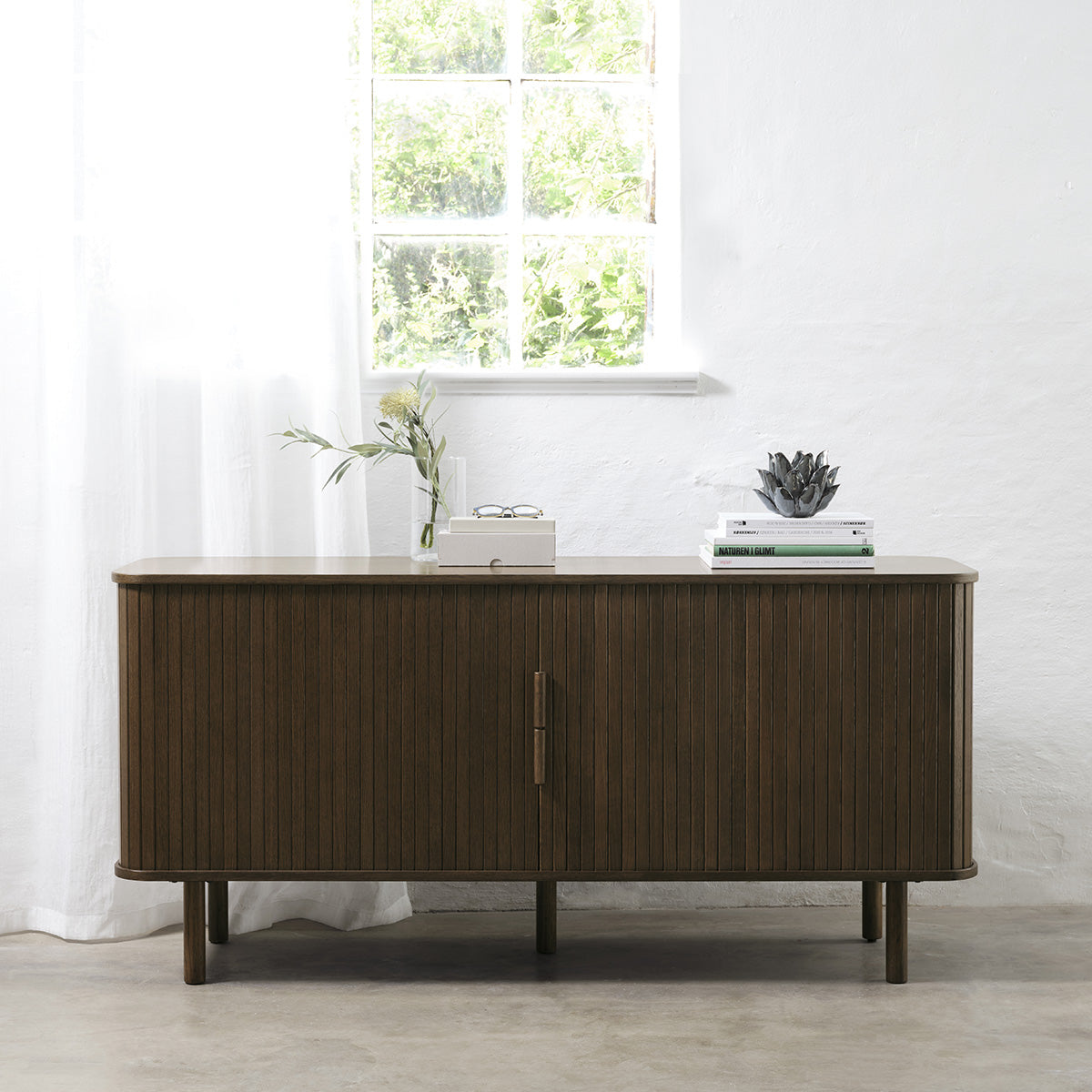 Buffet 160 cm 2 portes - Bois - OLBIA