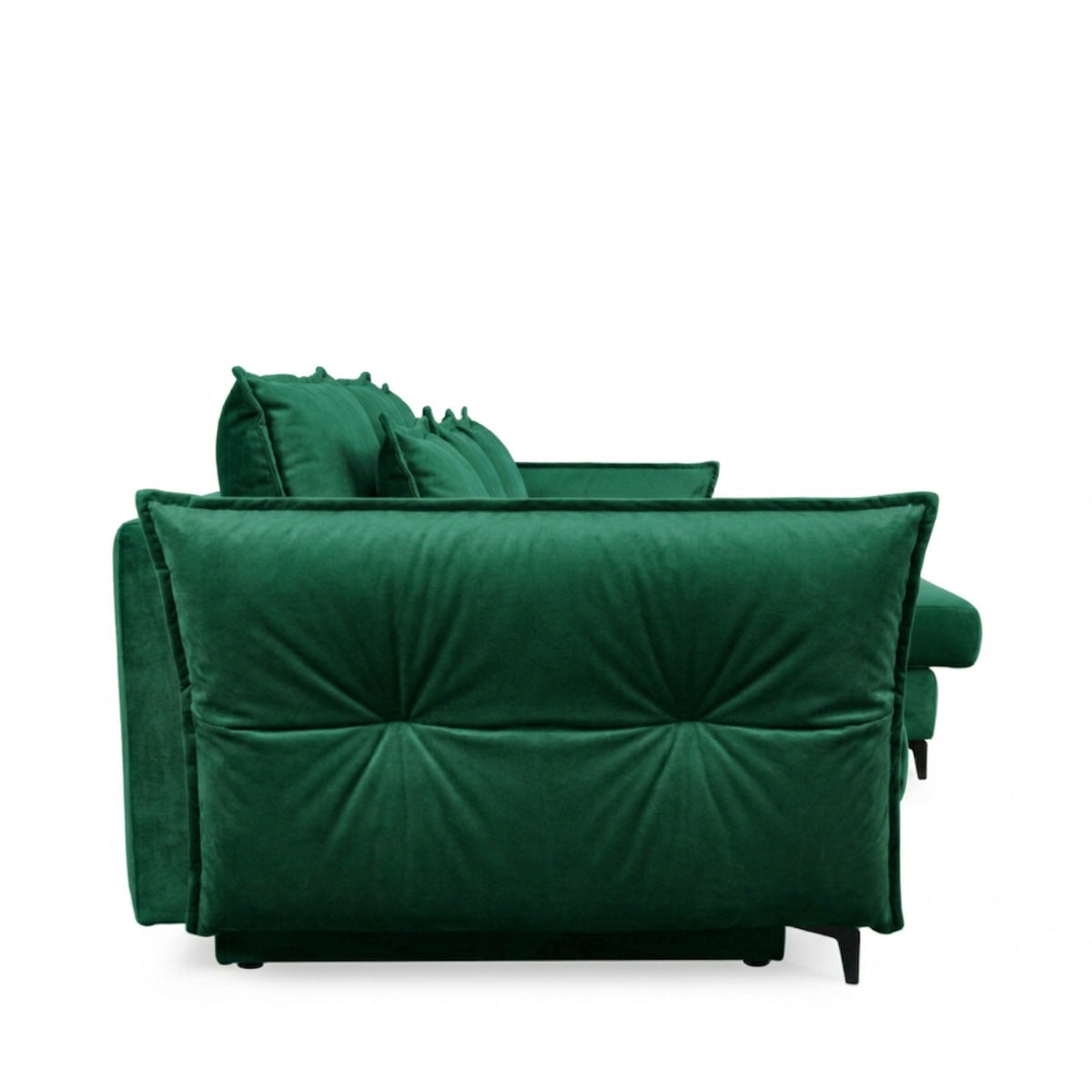 Canapé d'angle convertible - 3 places - Velours - VERDURO