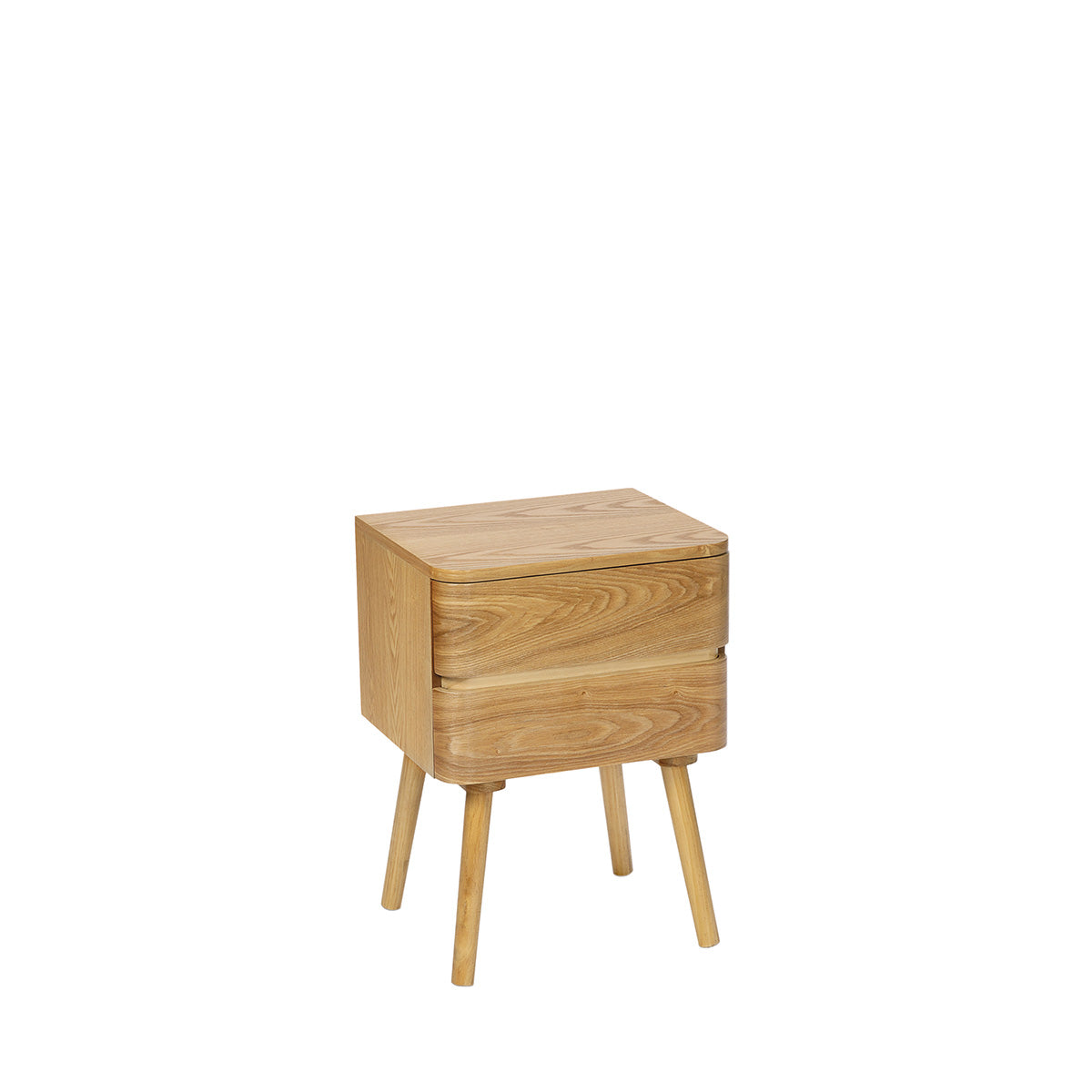 Table de nuit 2 tiroirs - Bois - OGGI
