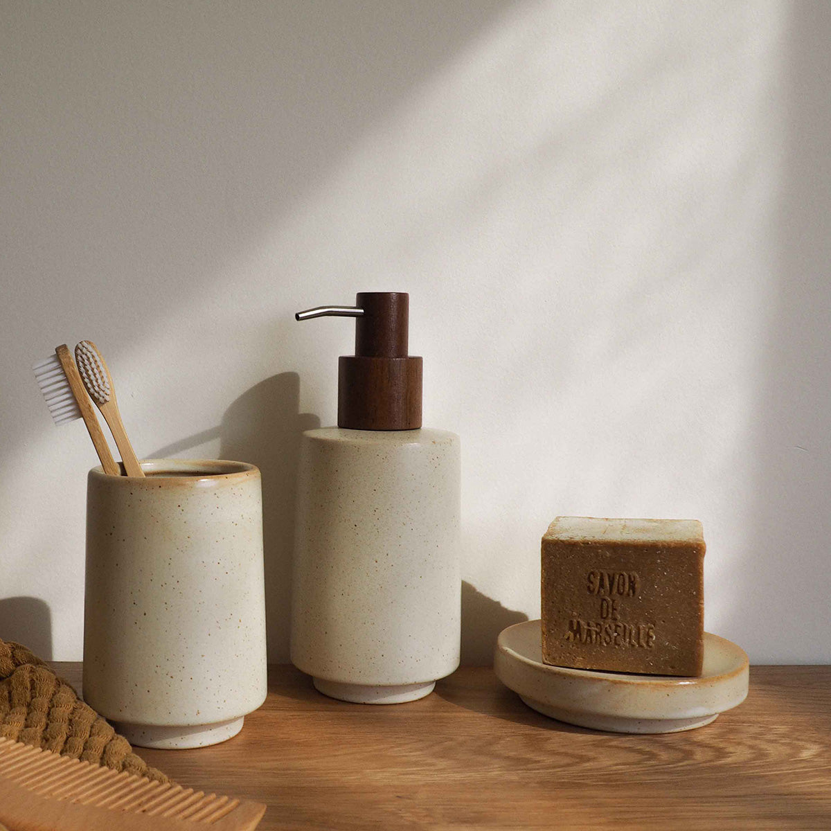 Set salle de bain - Céramique beige - ARMONIA