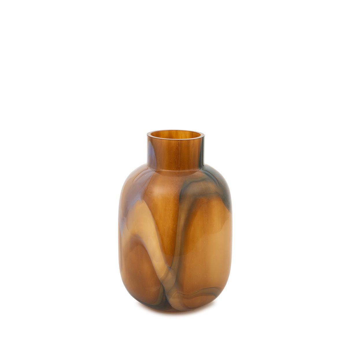 Vase - Verre fumé marron - TINA - 19x29 cm