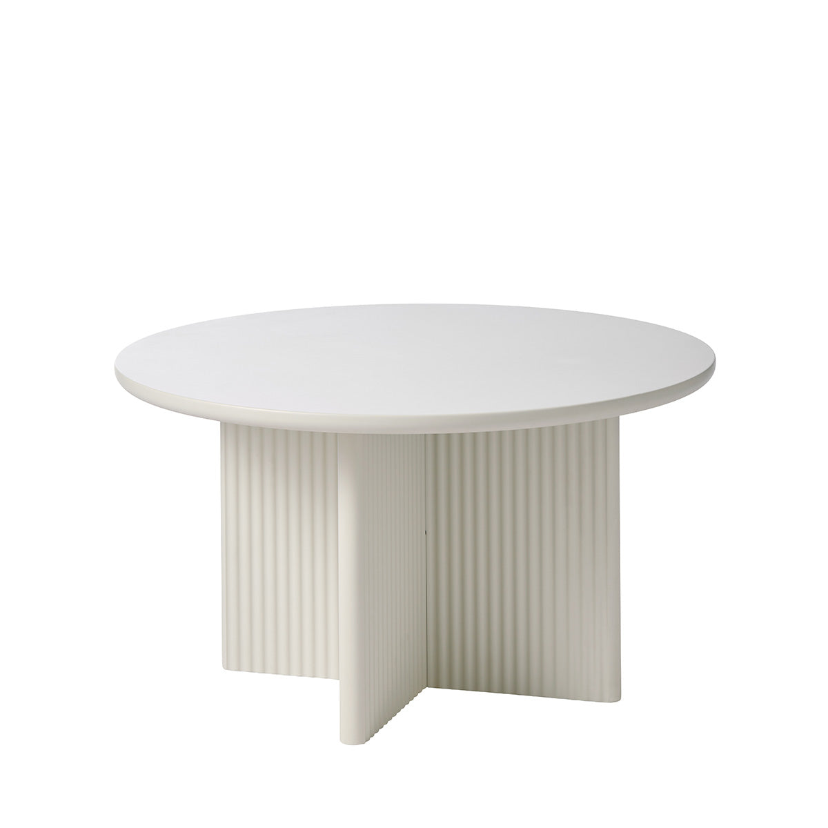 Table basse ronde ø80 cm - Bois gris clair - MIRANO