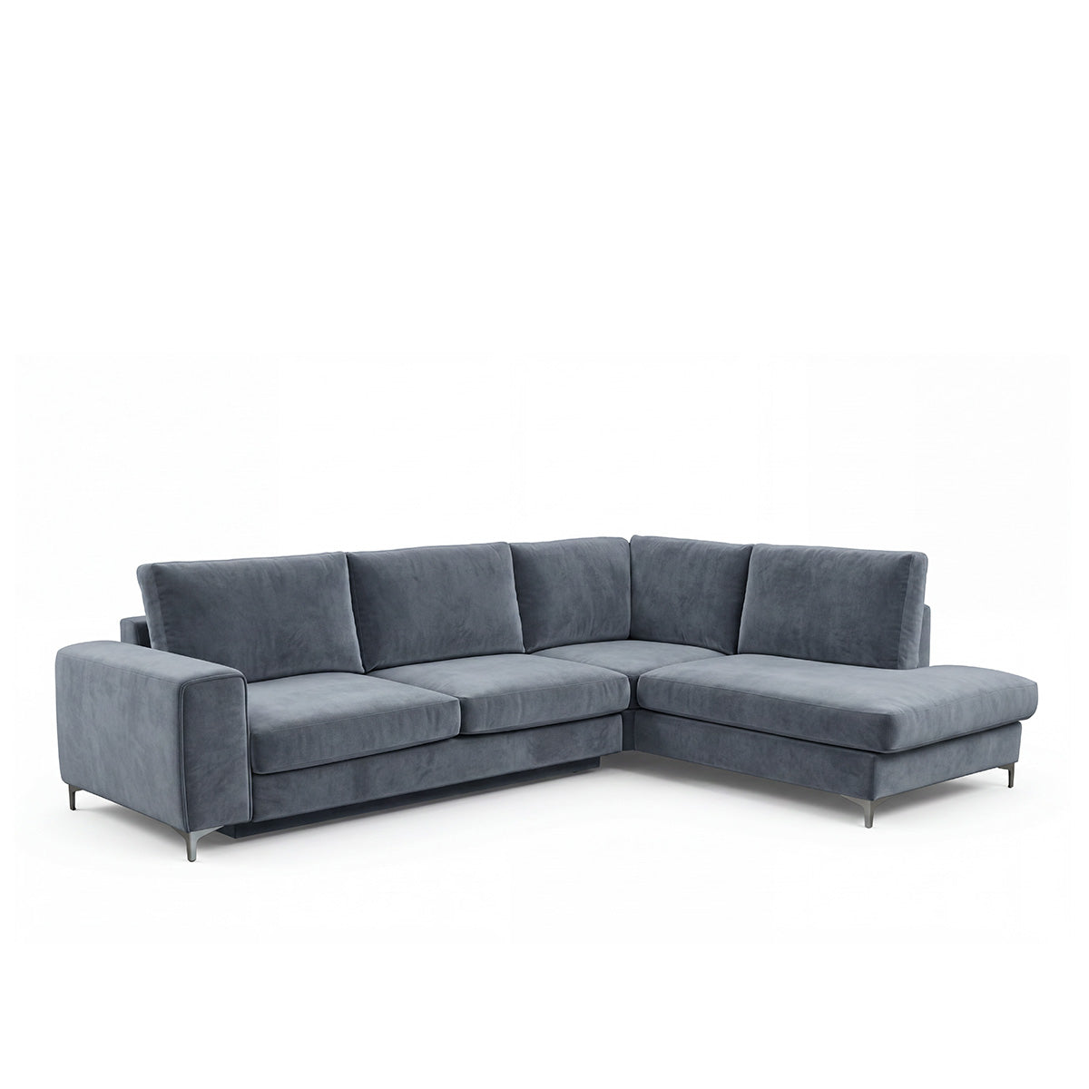 Canapé d'angle convertible - 4 places - Velours - FIESOLE