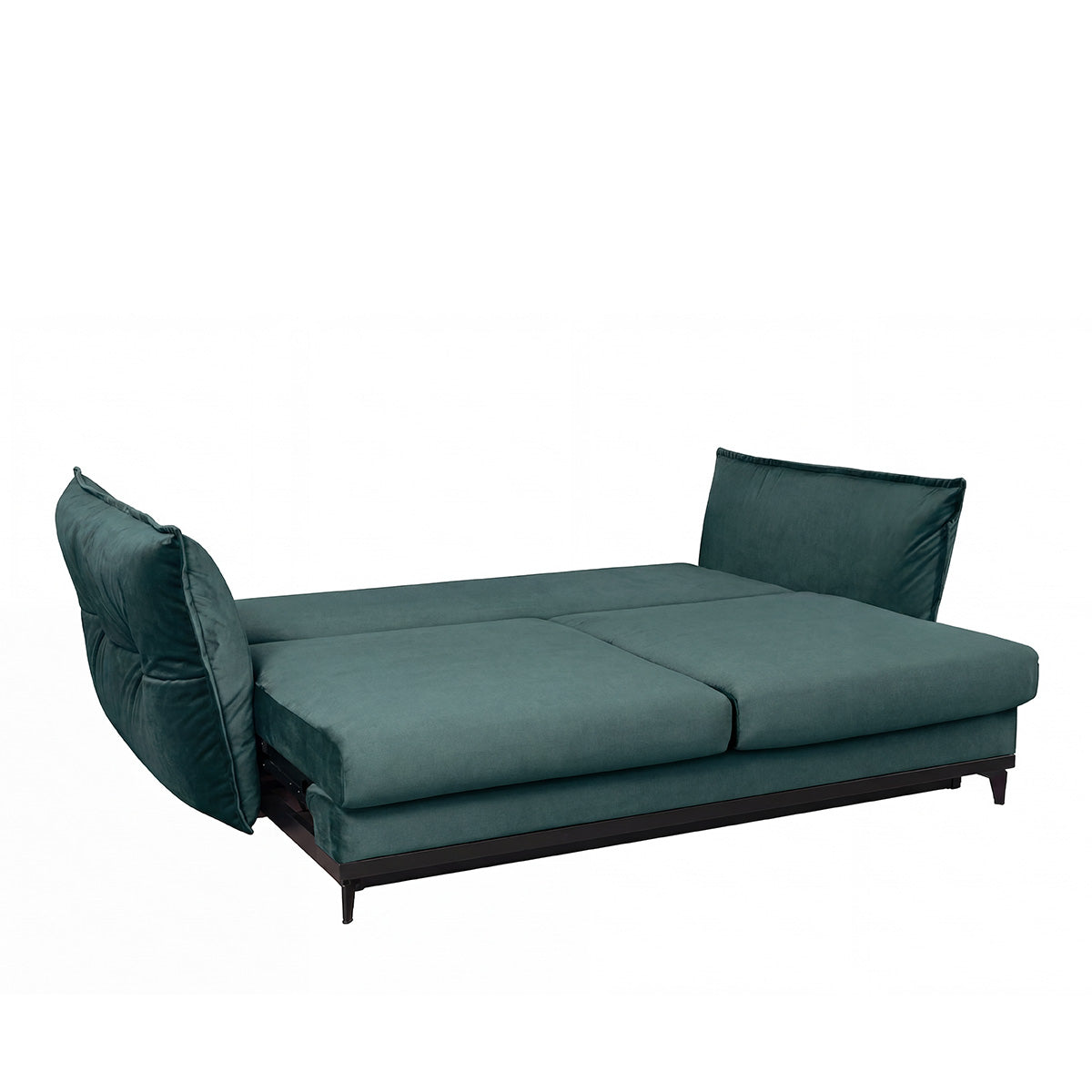 Canapé droit convertible - 3 places - Velours - VERDURO
