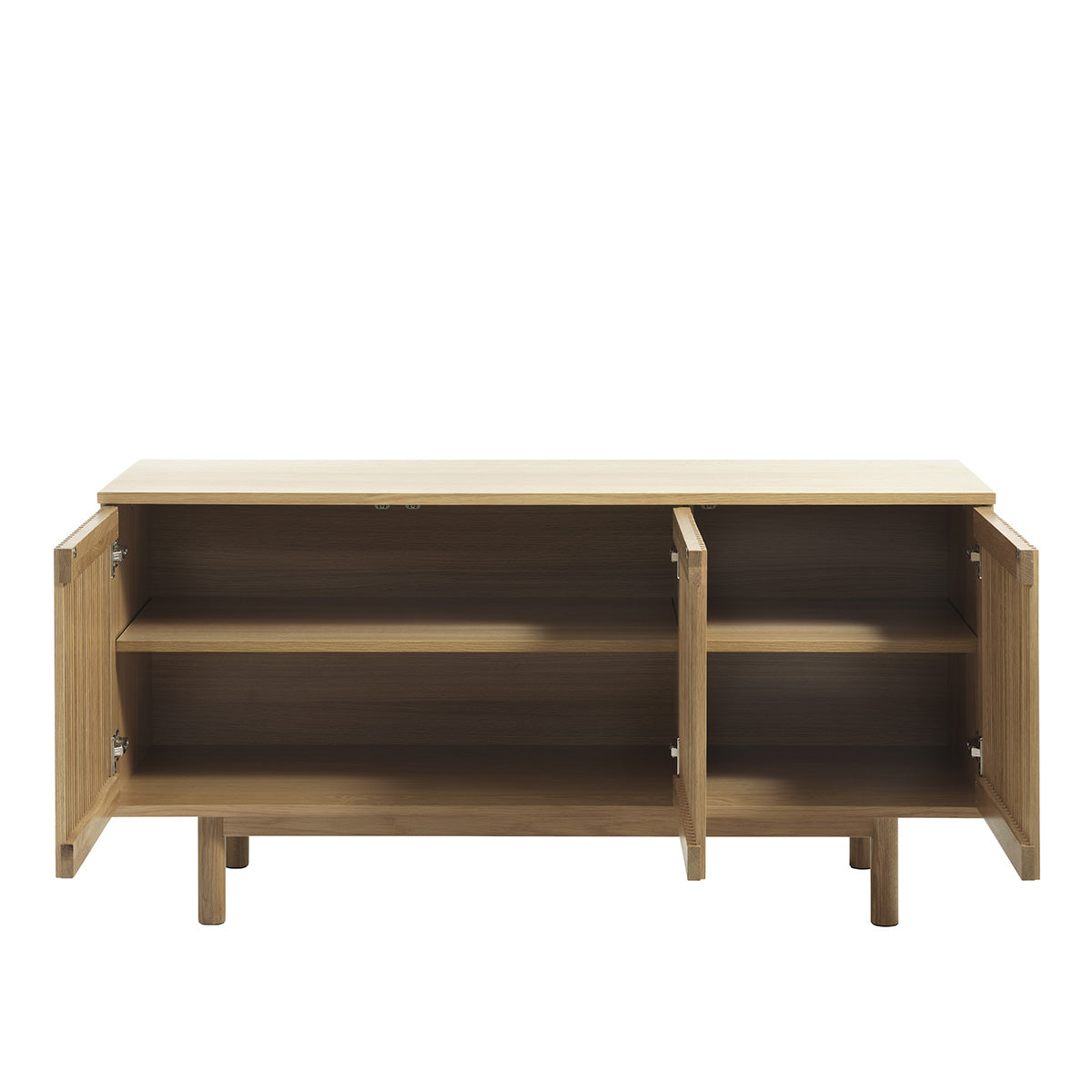 Meuble bas 143 cm 2 portes - Bois - PISA