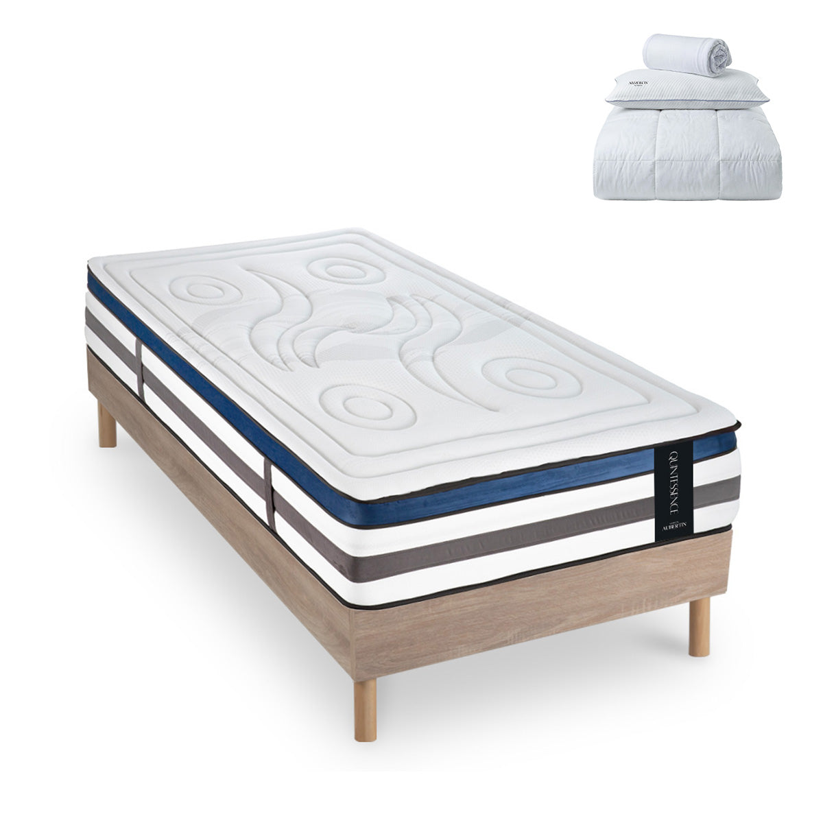 Prêt-à-dormir QUINTESSENCE avec Sommier SÉLÉNA et Accessoires