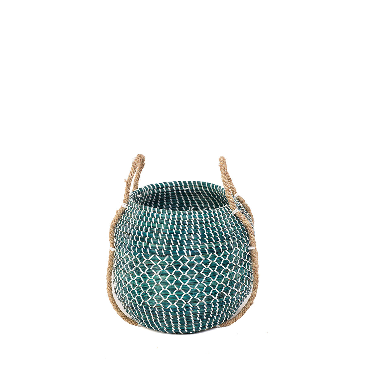 Panier jonc de mer - TURQUOISE