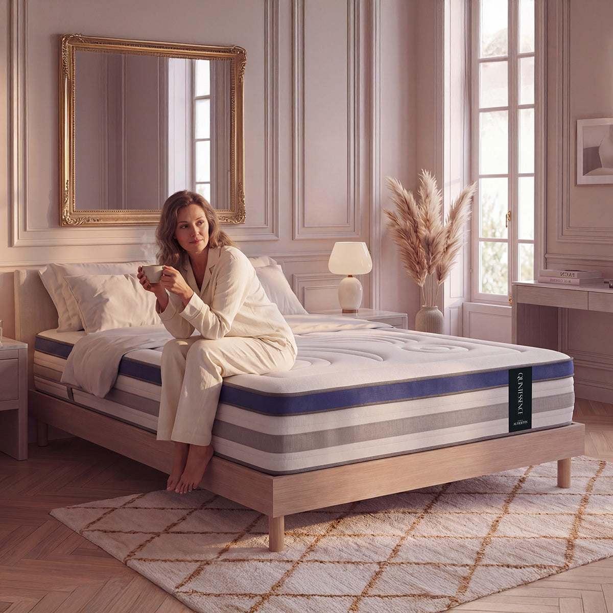 Ensemble Matelas QUINTESSENCE et Sommier SÉLÉNA