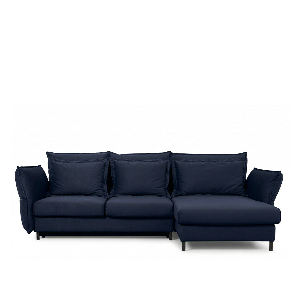 Canapé d'angle convertible - 3 places - Velours - VERDURO