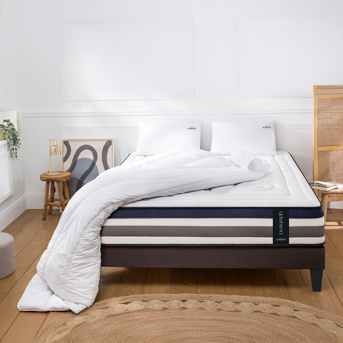 Prêt-à-dormir QUINTESSENCE avec Sommier AURORE et Accessoires