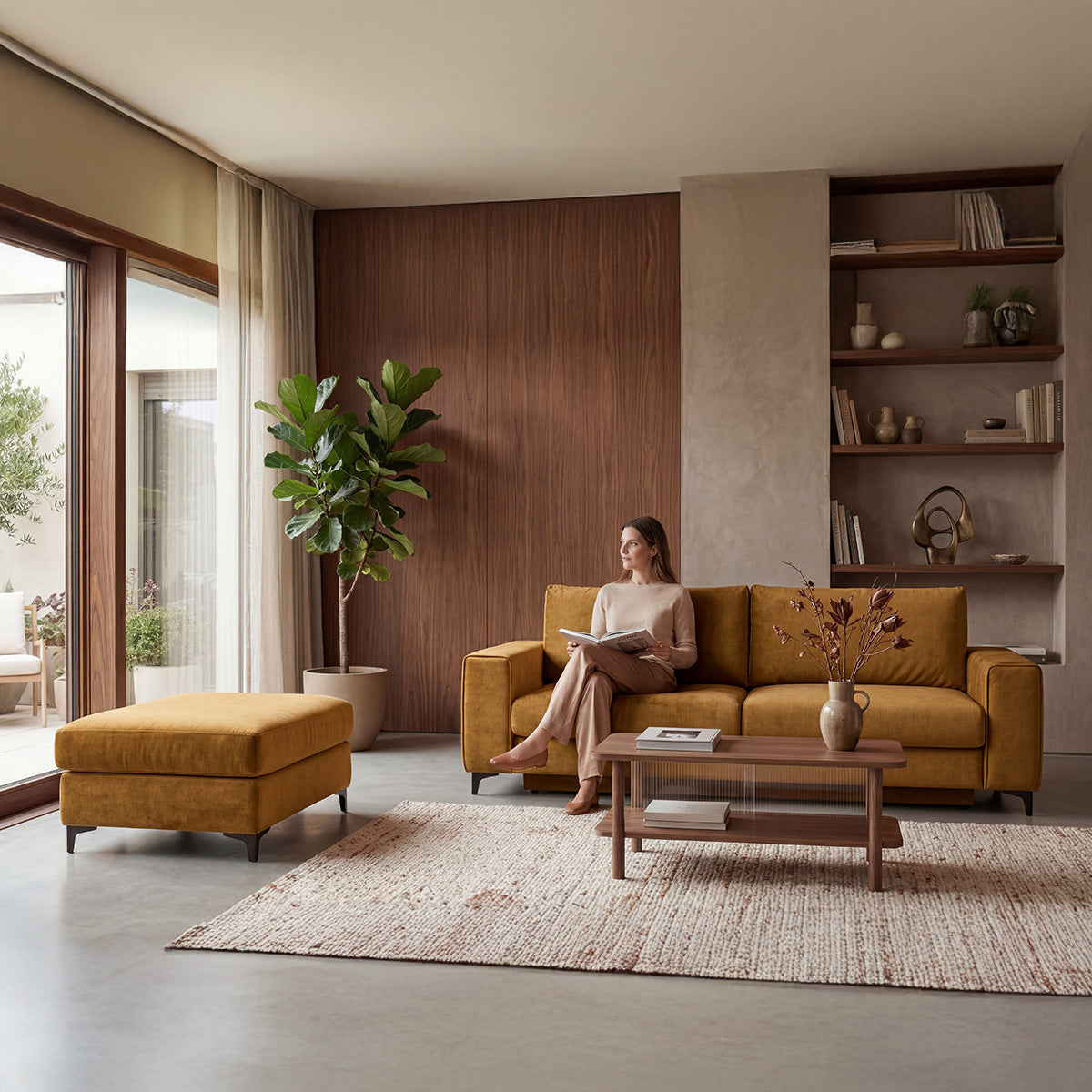 Grand pouf - Velours - FIESOLE