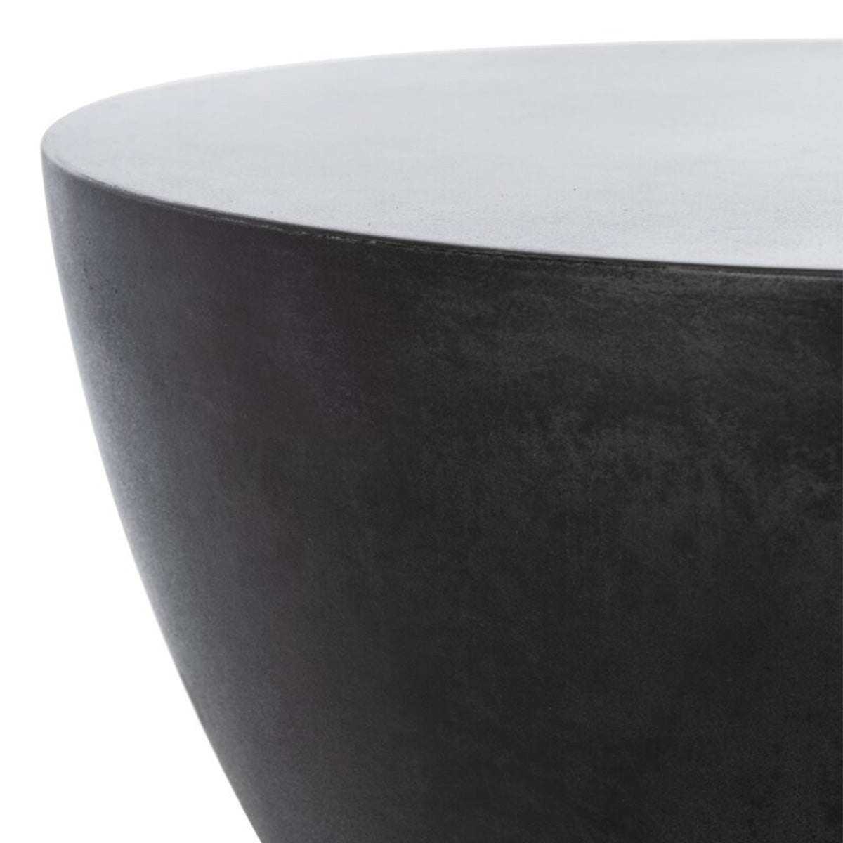 Table d'appoint sablier ø37cm - Effet ciment noir - NERO