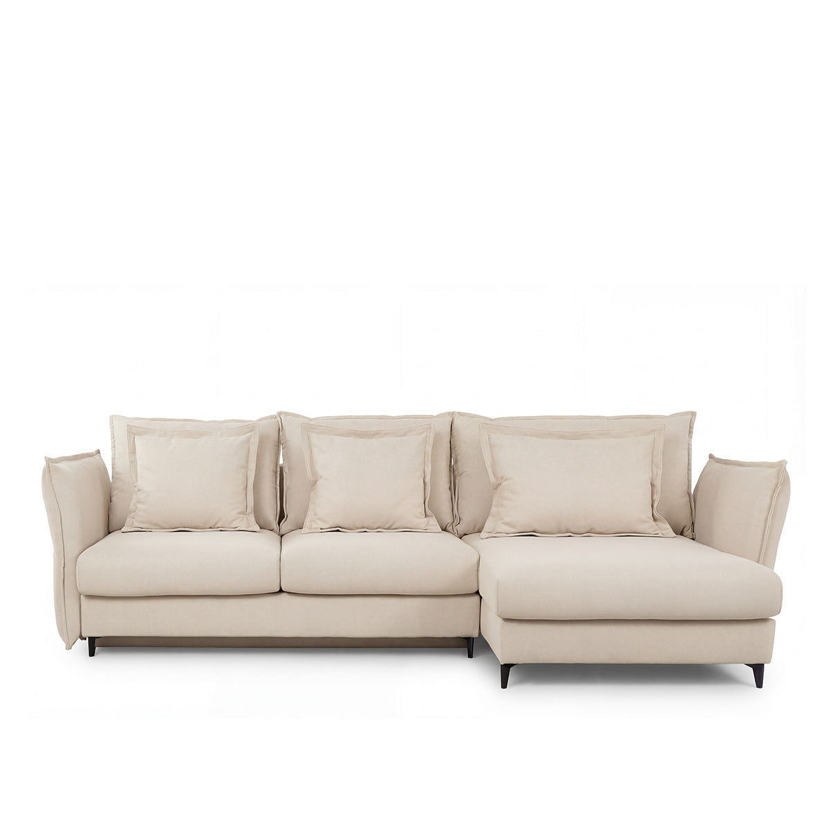 Canapé d'angle convertible - 3 places - Tissu - VERDURO