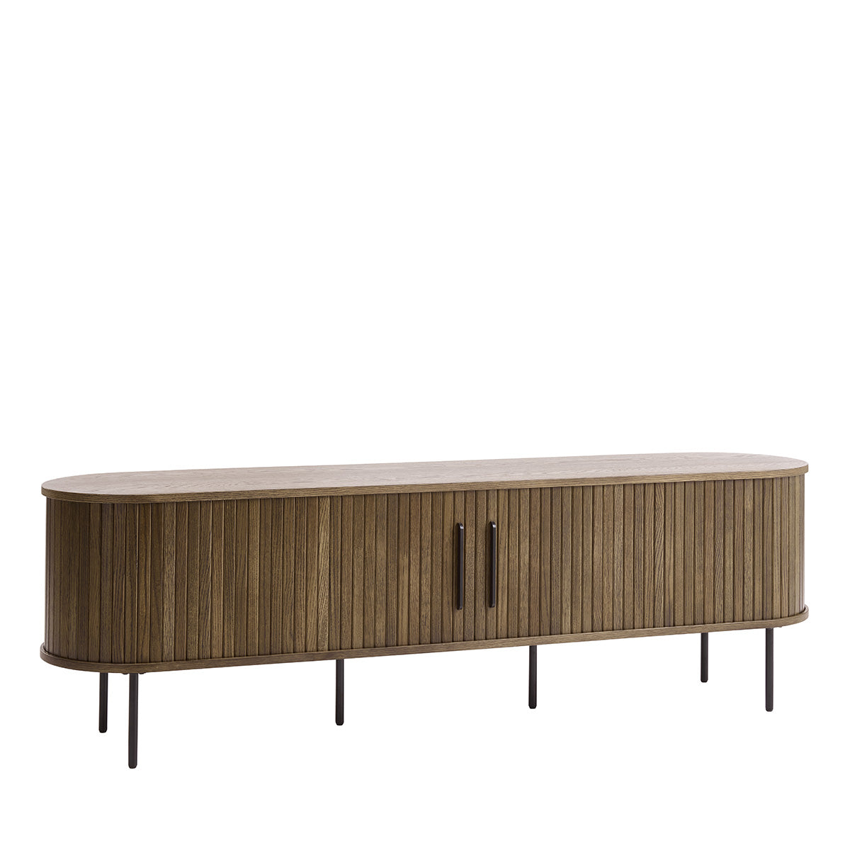 Meuble bas 180 cm 2 portes - Bois - ALBA