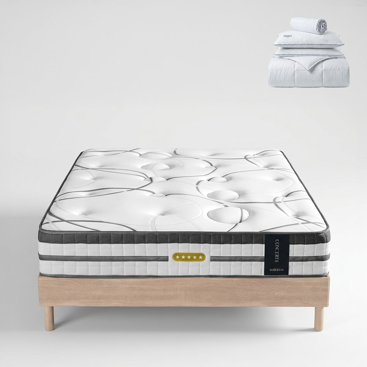 Prêt-à-dormir CONCORDE avec Sommier SÉLÉNA et Accessoires