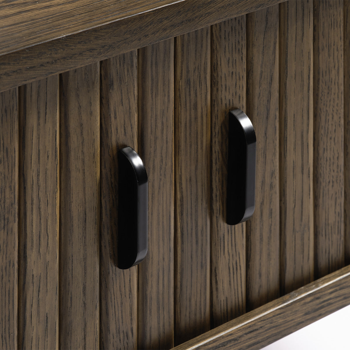 Table basse ovale 120 cm 2 portes - Bois - ALBA