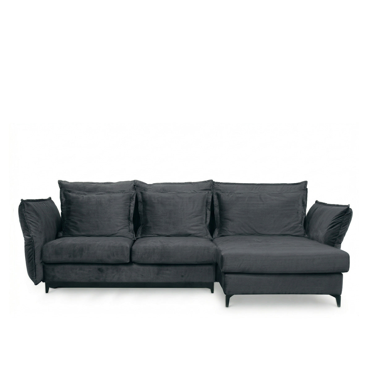 Canapé d'angle convertible - 3 places - Velours - VERDURO