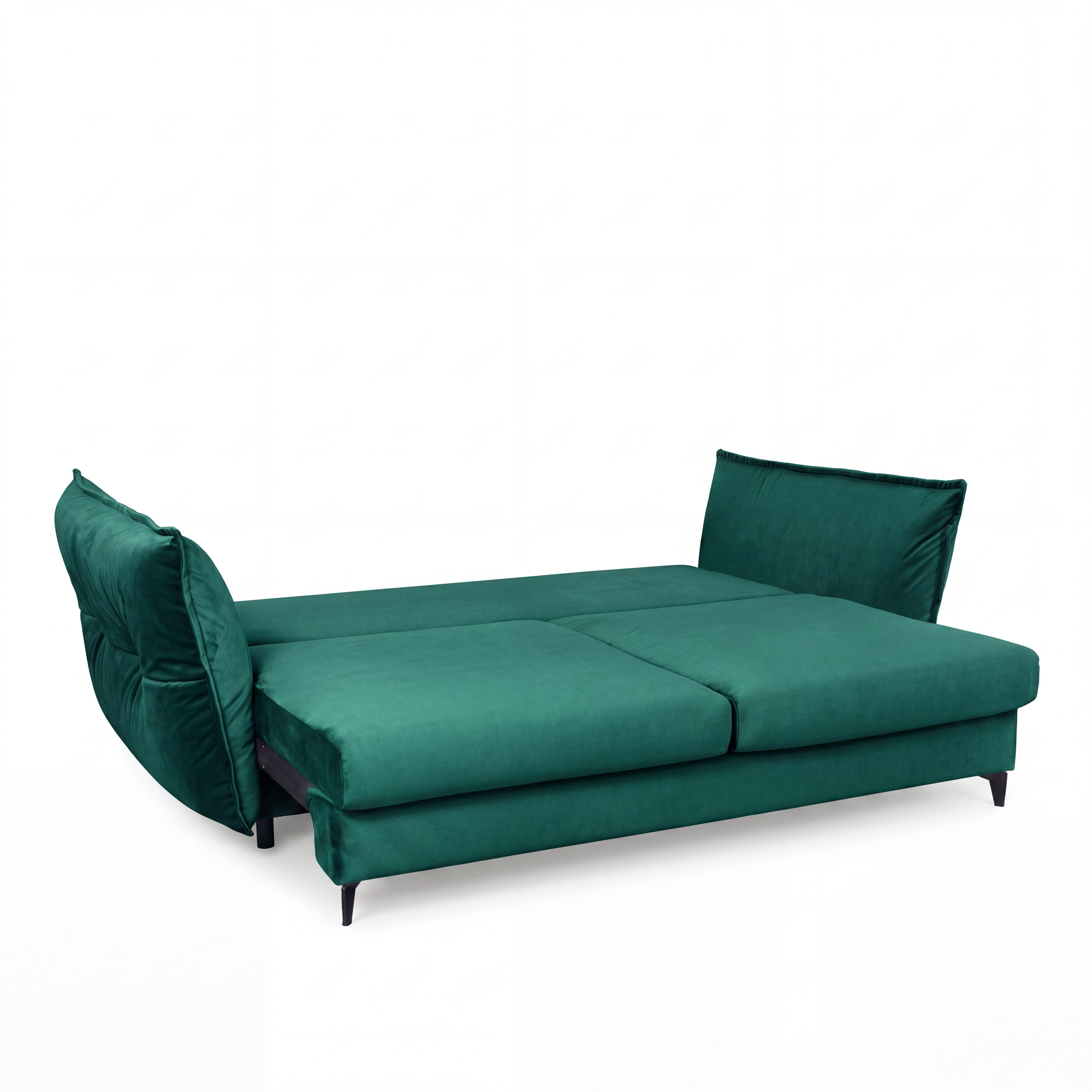 Canapé droit convertible - 3 places - Velours - VERDURO