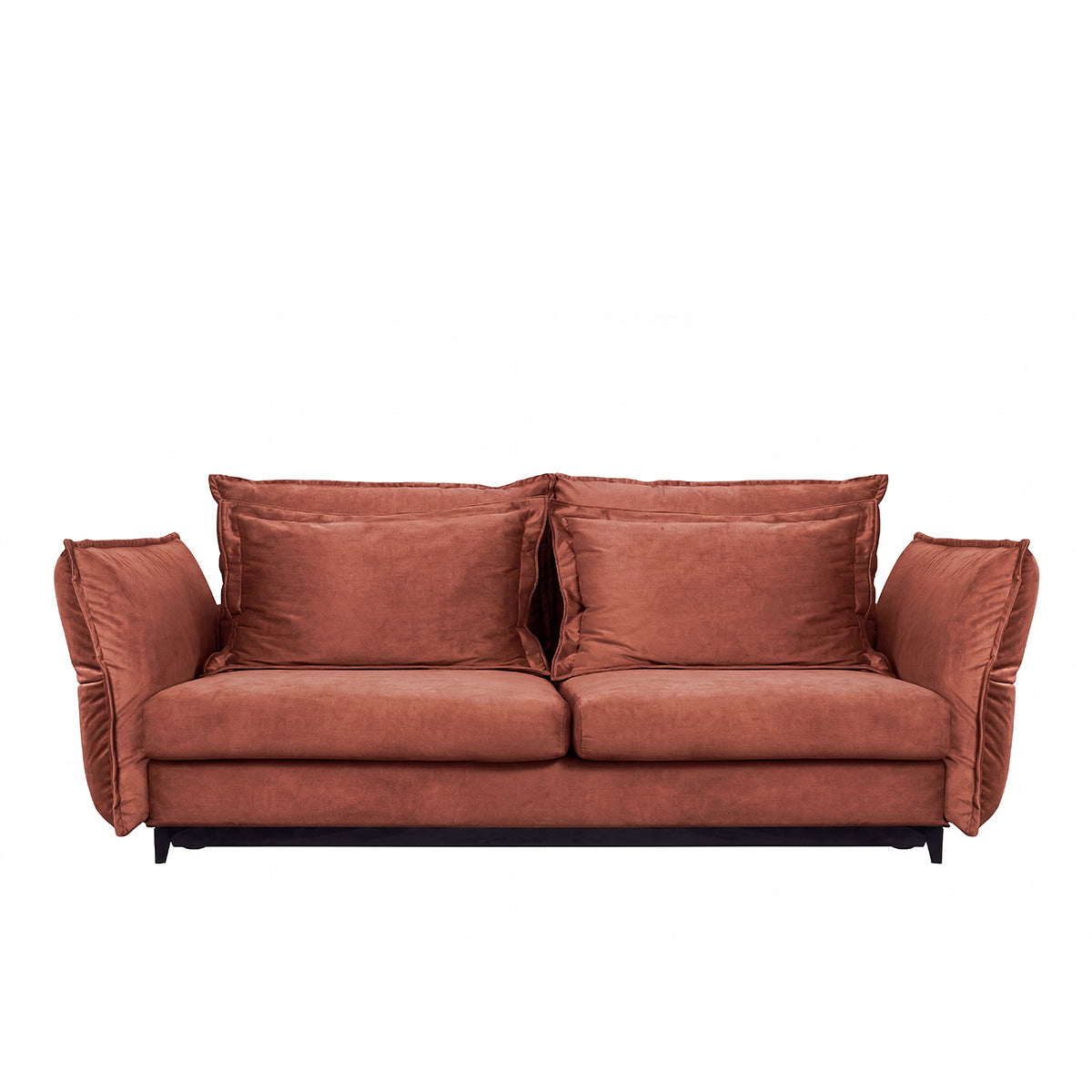 Canapé droit convertible - 3 places - Velours - VERDURO