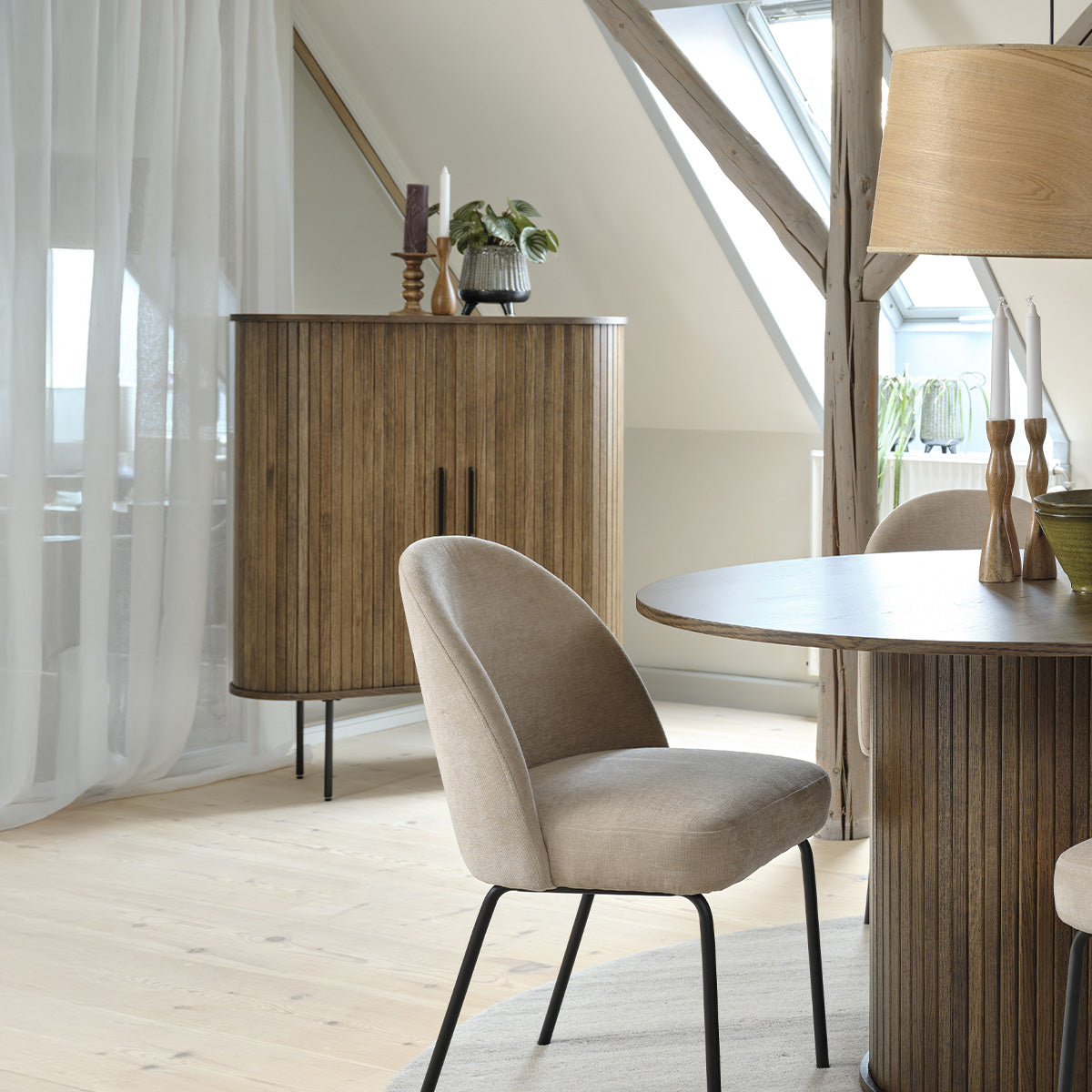 Buffet haut 2 portes - Bois - ALBA