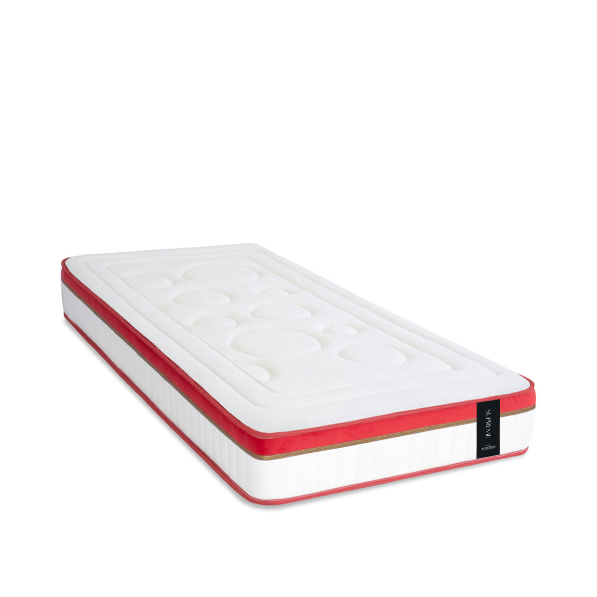 Ensemble Suprême + sommier bois + accessoires - Mousse HD mémoire - Ép. 24 cm - Accueil ferme, soutien ferme
