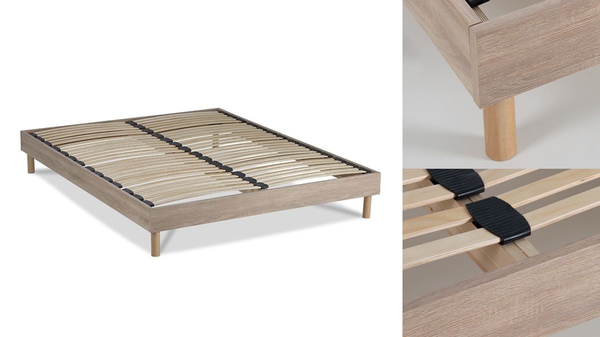 Ensemble | Matelas ALTESSE - Mémoire de Forme | Sommier KIT BOIS