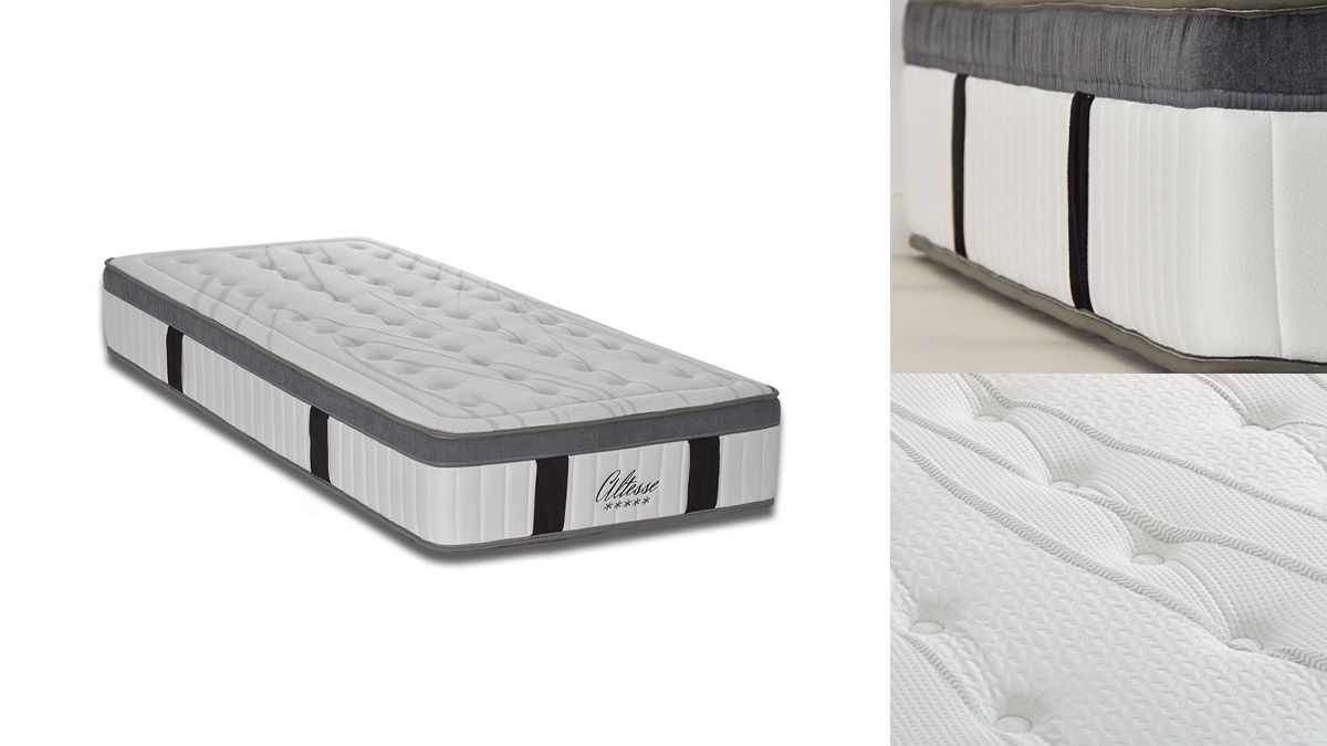 Ensemble | Matelas ALTESSE - Mémoire de Forme | Sommier KIT BOIS