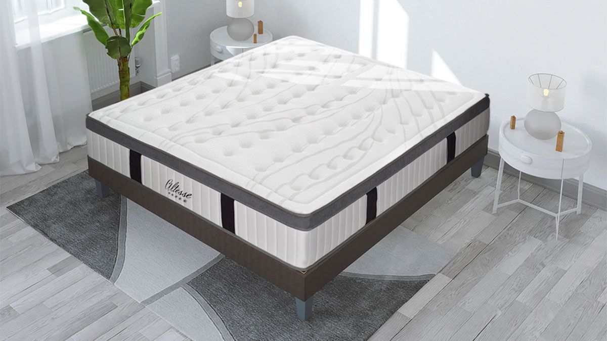 Ensemble | Matelas ALTESSE - Mémoire de Forme | Sommier KIT BOIS