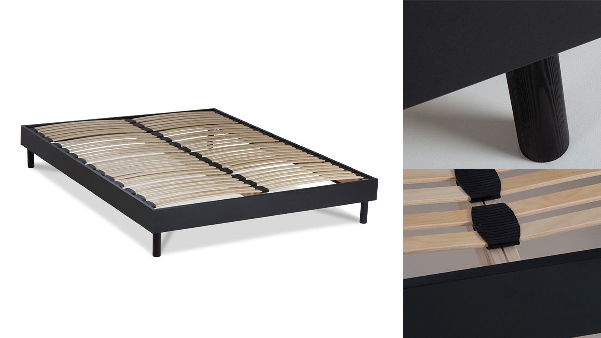 Ensemble | Matelas DOLCE VITA Ressorts Ensachés | Sommier KIT BOIS