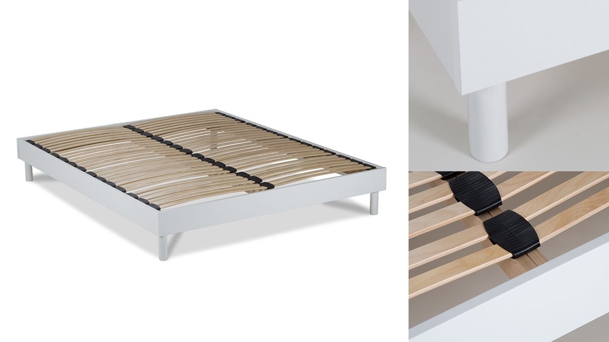 Ensemble | Matelas DOLCE VITA Ressorts Ensachés | Sommier KIT BOIS