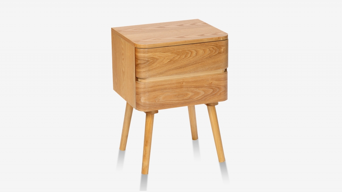 Table de nuit bois pin OGGI - 40x34x55 cm
