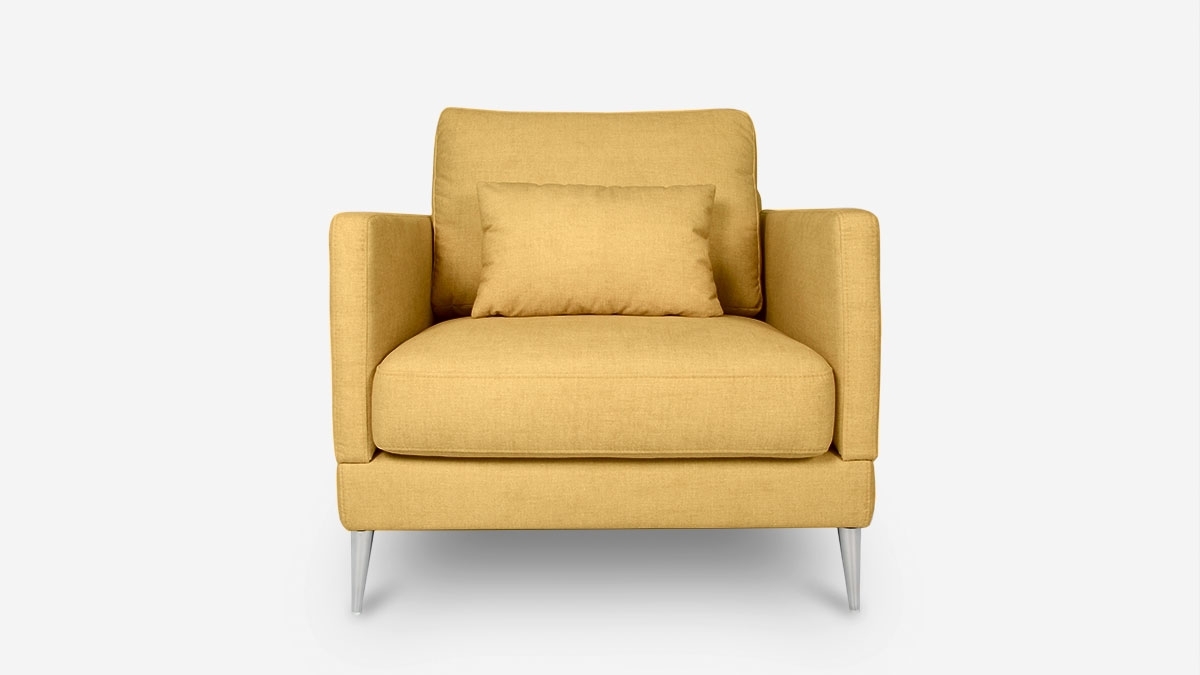 Fauteuil SPLENDIDO Tissu Jaune