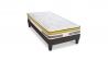 Ensemble | Matelas AUBERTIN - Ressorts Ensachés | Sommier KIT TISSU - Gris anthracite