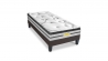 Ensemble | Matelas CONCORDE - Ressorts Ensachés | Sommier KIT TISSU - Gris anthracite