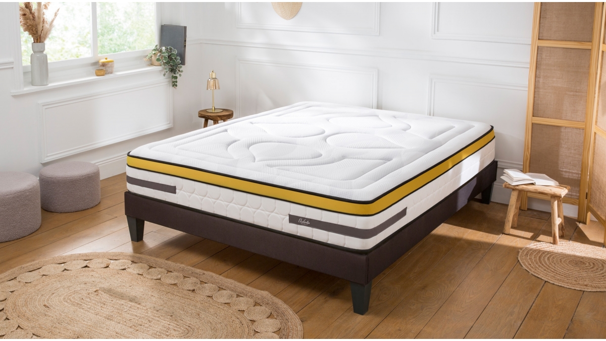 Matelas AUBERTIN - Ressorts Ensachés & Mémoire de Forme - 24 cm