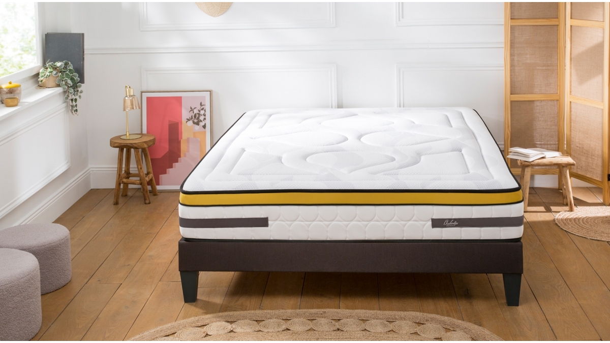 Matelas AUBERTIN - Ressorts Ensachés & Mémoire de Forme - 24 cm