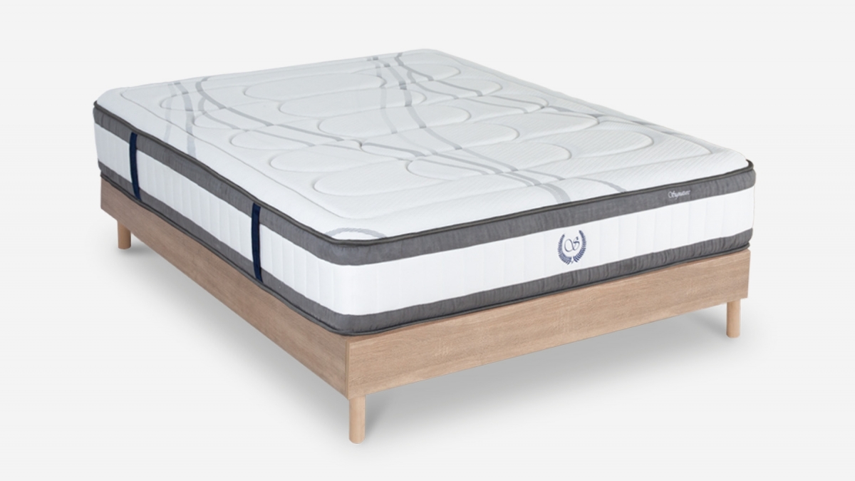 Ensemble | Matelas Signature - Ressorts ensachés | Sommier KIT Bois