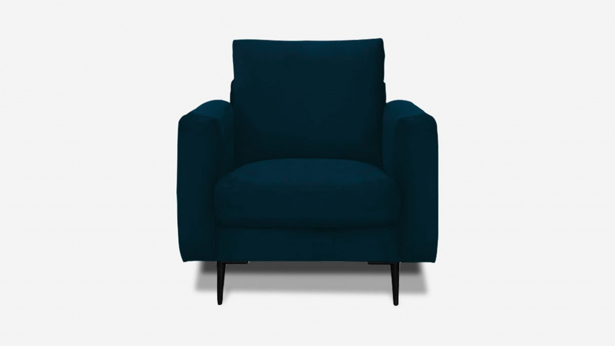 Fauteuil CARUSO Velours Bleu